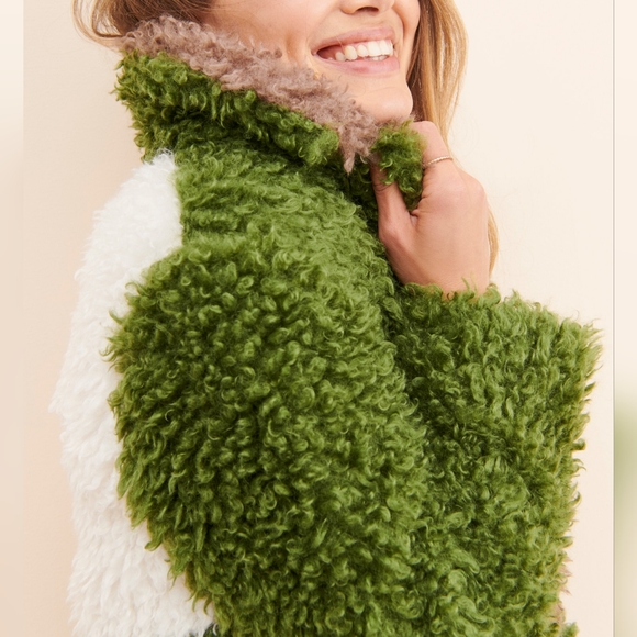 NWT ANTHRO | Hutch Colorblock Teddy Coat - Picture 7 of 13